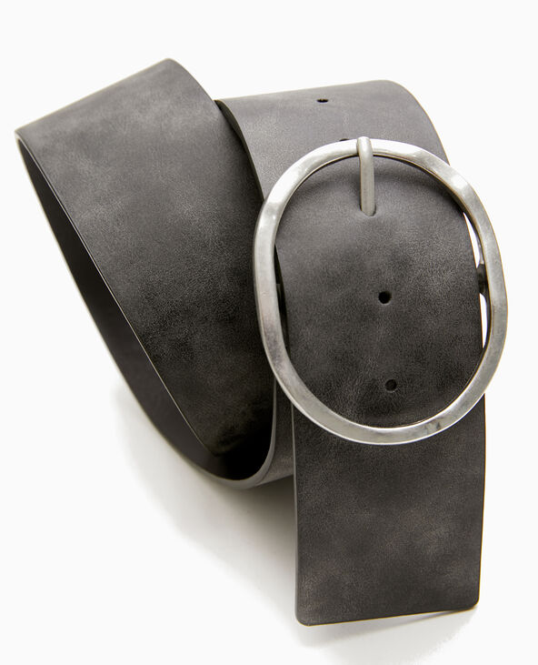 Ceinture avec boucle ovale noir - Pimkie