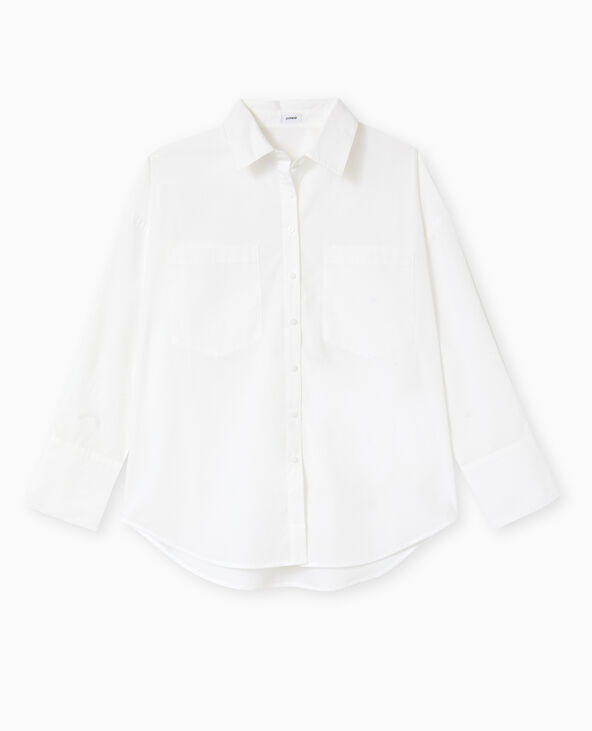 Chemise oversize avec poches blanc - Pimkie