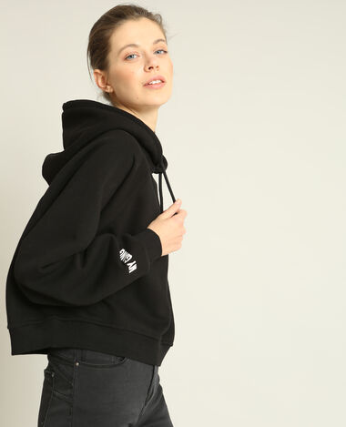 Sweat cropped noir - Pimkie