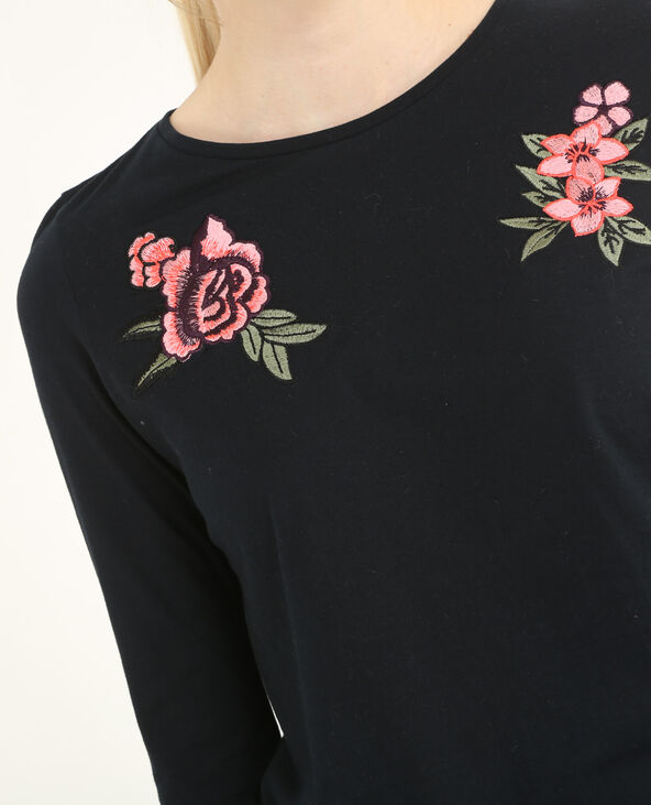 T-shirt  manches pagodes noir - Pimkie