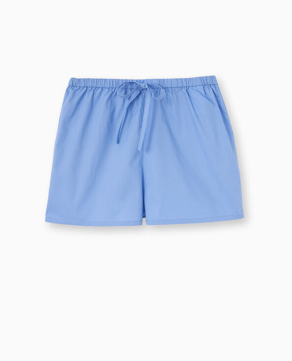 Short taille élastiquée façon pyjama d'homme bleu - Pimkie