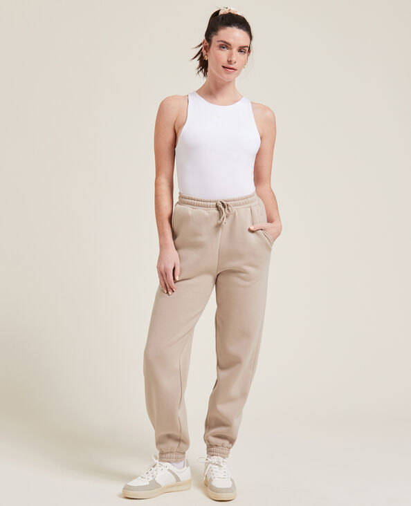 Pantalon de jogging en molleton beige - Pimkie