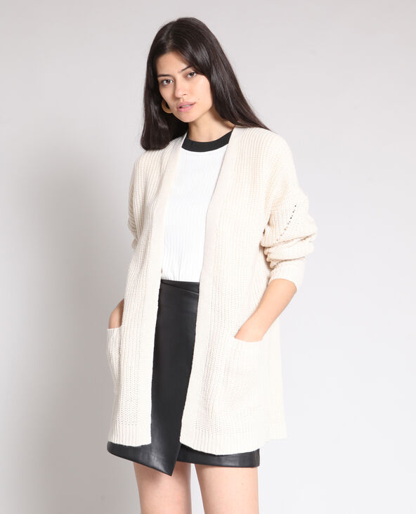 Gilet mi-long beige - Pimkie