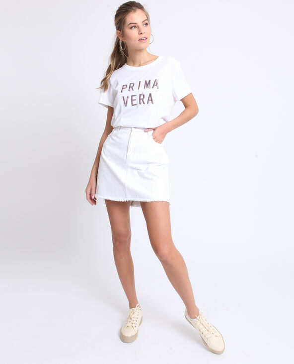 Jupe en jeans blanche 2025