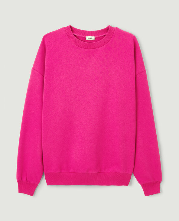 Sweat col rond rose fuchsia - Pimkie