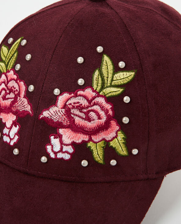 Casquette brodée bordeaux - Pimkie