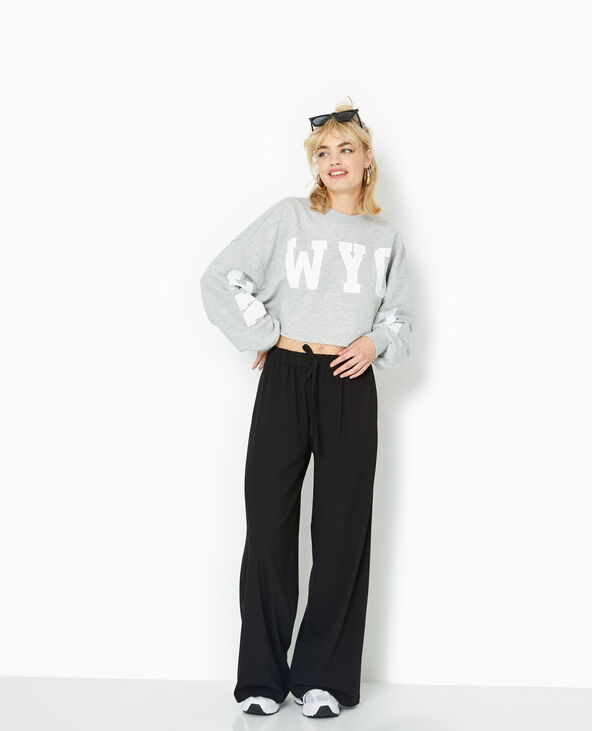 Pantalon city large et droit noir - Pimkie