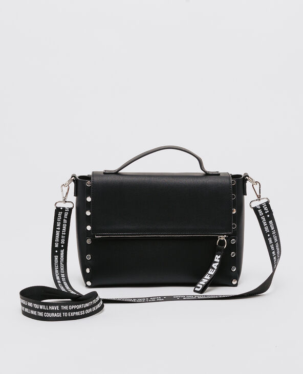 Sac cartable clouté noir - Pimkie