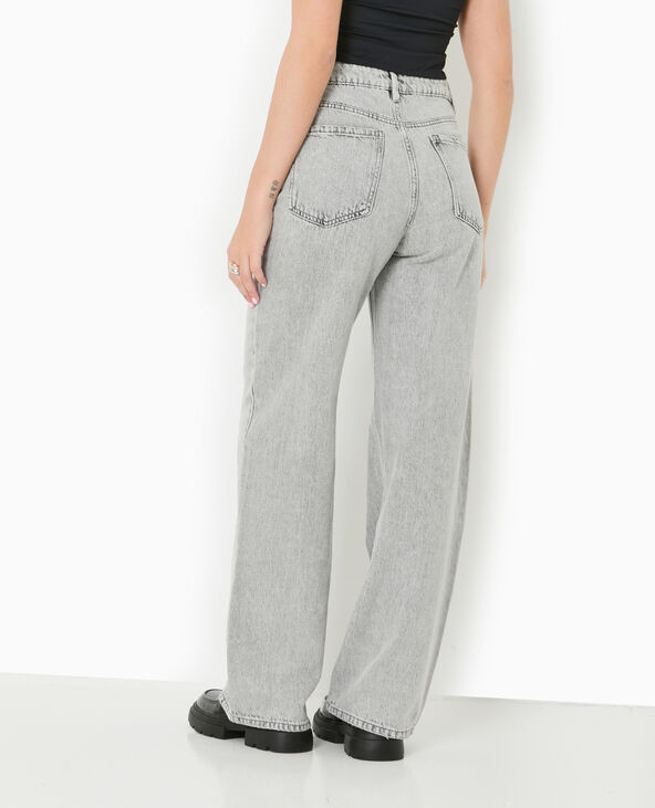 Jean wide taille haute blanc - Pimkie