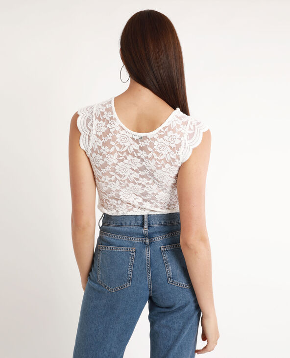 Top en dentelle blanc - Pimkie
