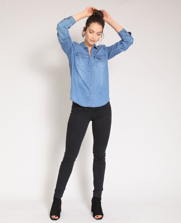 Chemise denim bleu - Pimkie