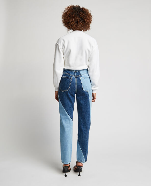 Jean mom bicolore bleu - Pimkie