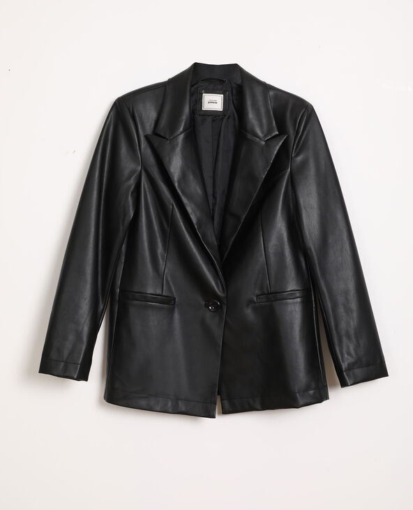 Veste simili cuir noir - Pimkie