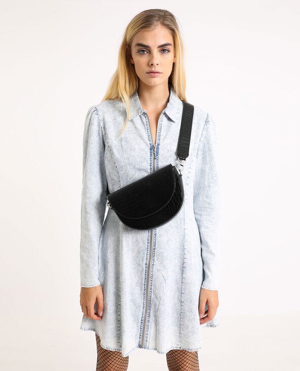 Sac demi-lune noir - Pimkie
