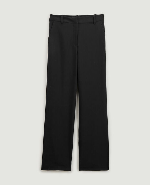 Pantalon large et droit taille haute noir - Pimkie