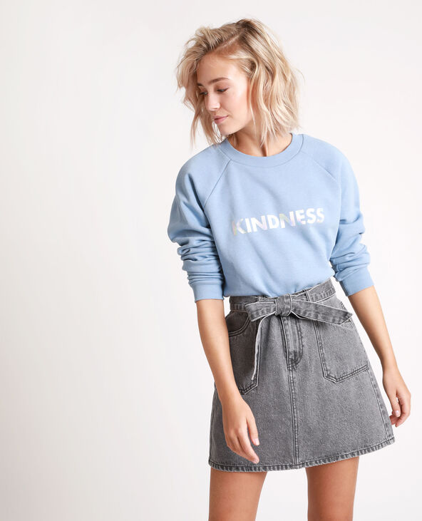 Sweat à message bleu - Pimkie