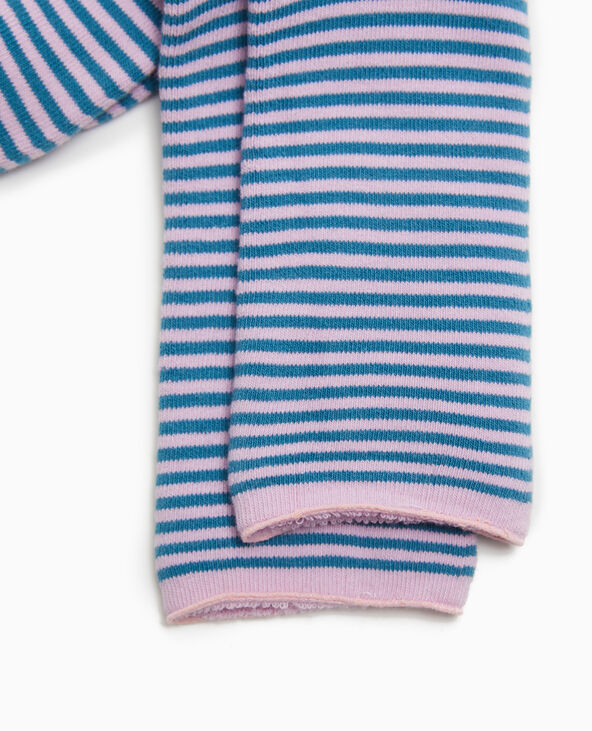 Chaussettes rayées maille bouclette intérieure lilas - Pimkie
