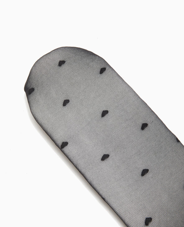 Collants avec petits cœurs noir - Pimkie