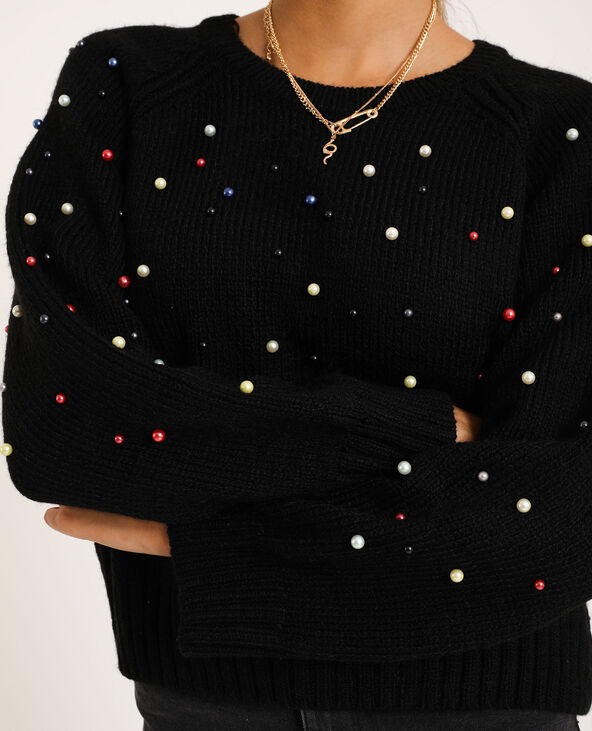 Pull avec perles on sale