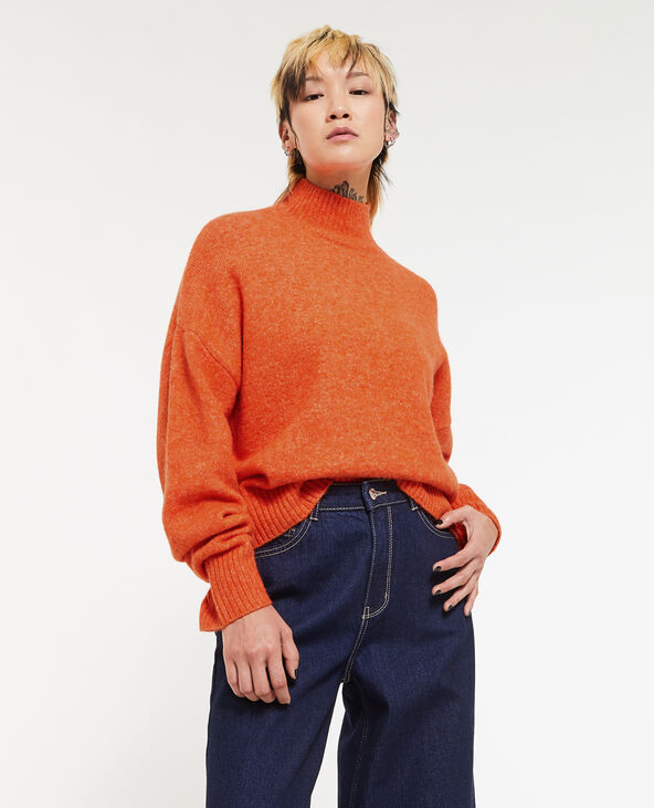 Pull oversize col montant orange - Pimkie