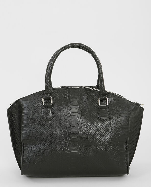 Sac rigide croco noir - Pimkie