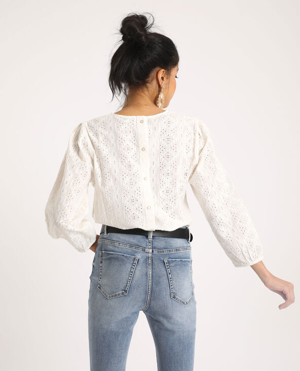 Blouse brodée blanc - Pimkie