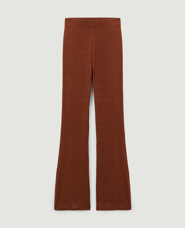 Pantalon flare en tissu fluide marron - Pimkie