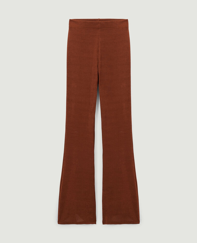 Pantalon flare en tissu fluide marron - Pimkie