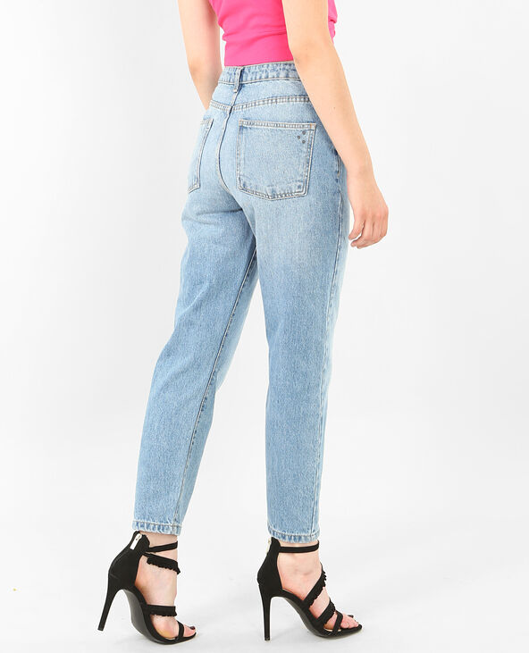 Jean mum taille haute bleu foncé - Pimkie