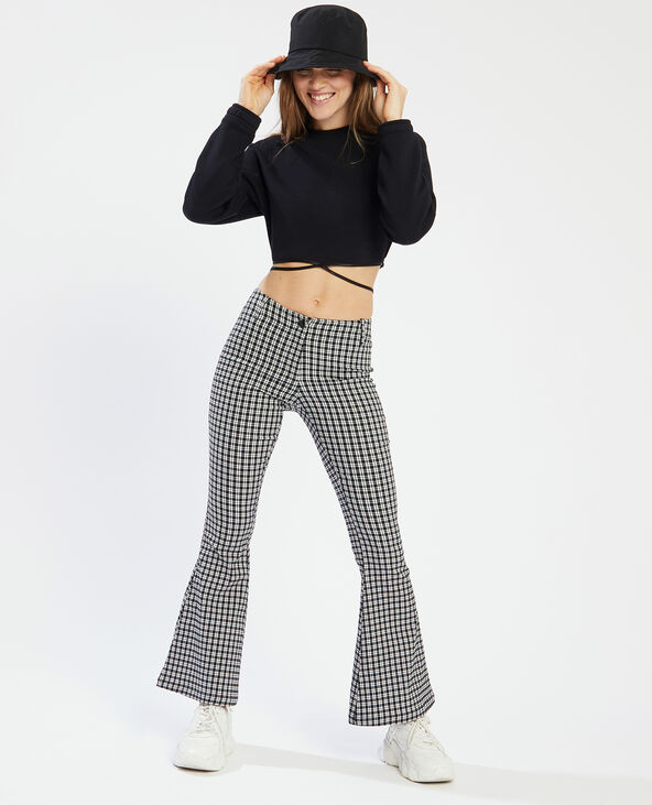 Pantalon flare carreaux Pimkie