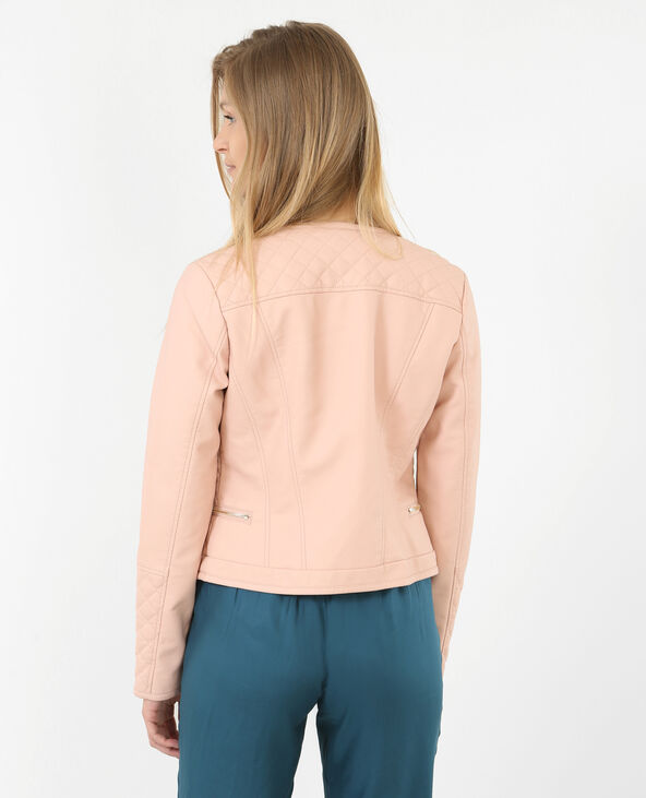 Veste biker rose clair - Pimkie