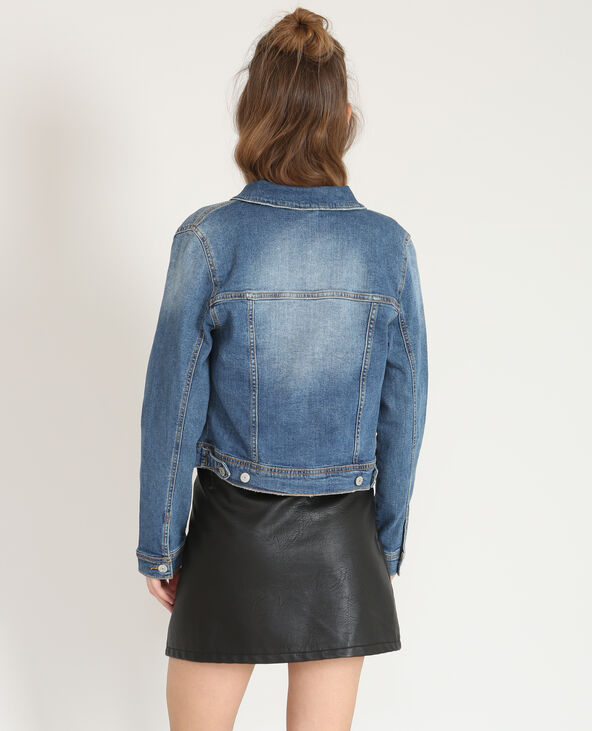 Vest en jean courte bleu foncé - Pimkie
