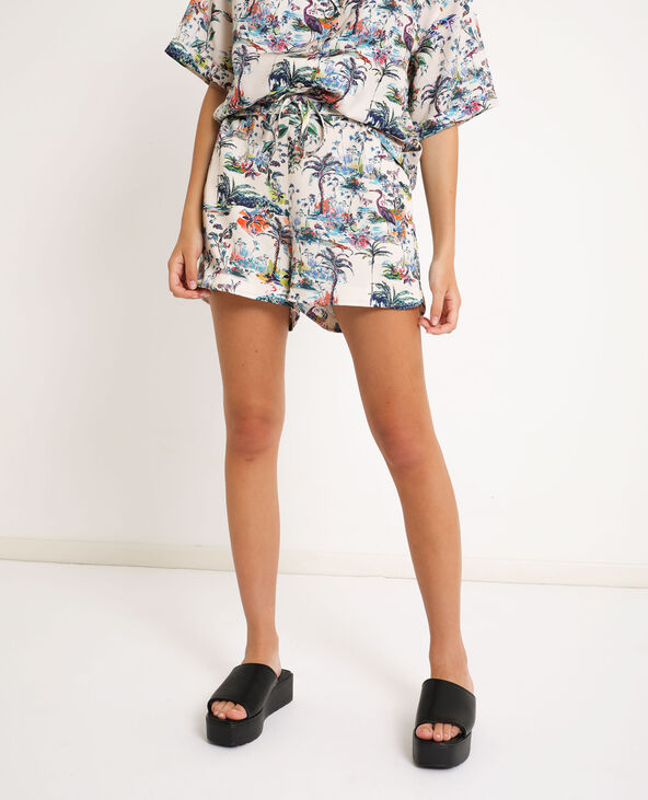 Short imprimé tropical doré - Pimkie