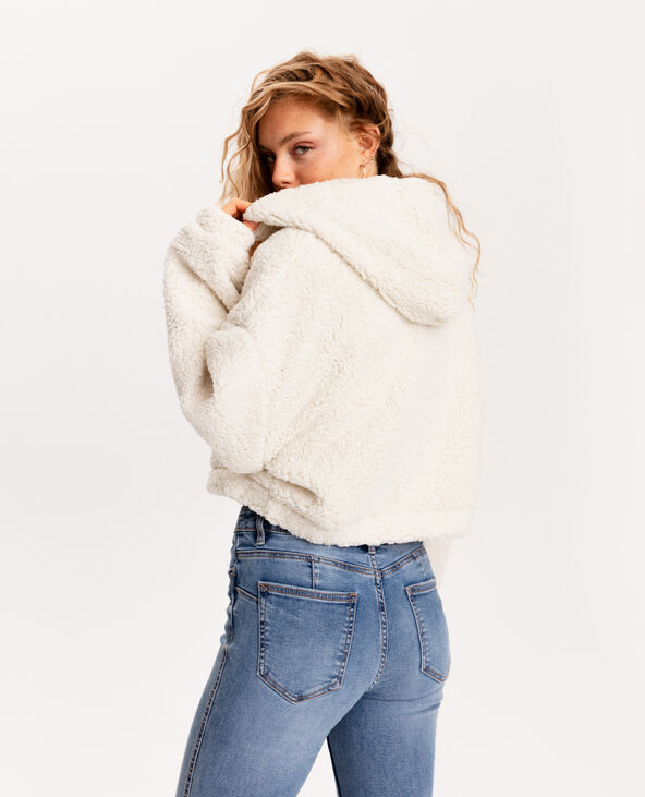Blouson court sherpa blanc - Pimkie