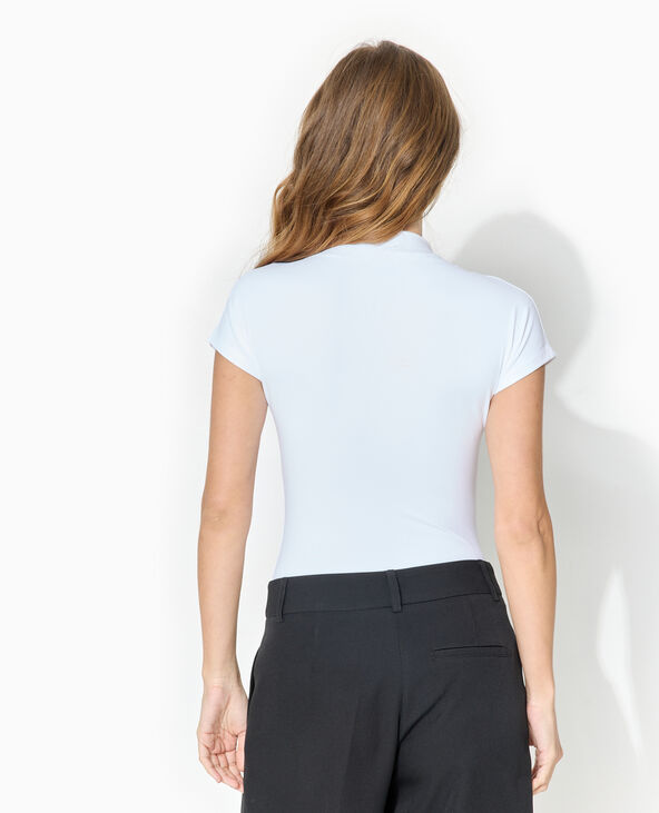 Body manches courtes col montant blanc - Pimkie