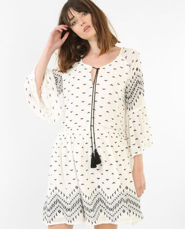 Robe manches pagode blanc - Pimkie