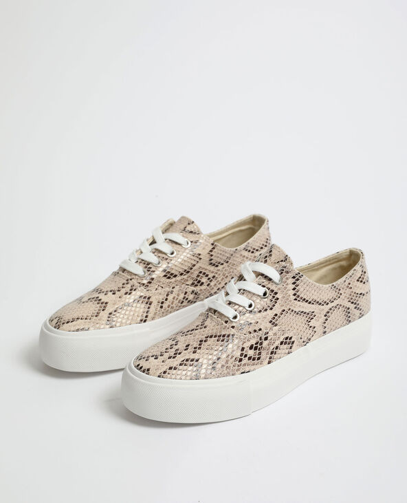 Baskets python beige - Pimkie