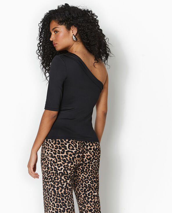 Top one shoulder asymétrique noir - Pimkie