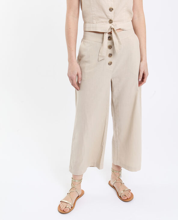 Pantalon cropped rose clair - Pimkie
