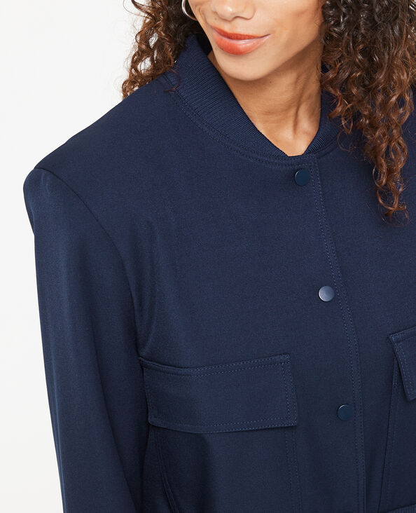 Bombers en toile avec épaulettes bleu marine - Pimkie