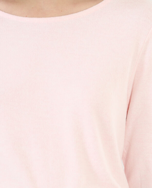 Pull doux boutonné dos rose clair - Pimkie