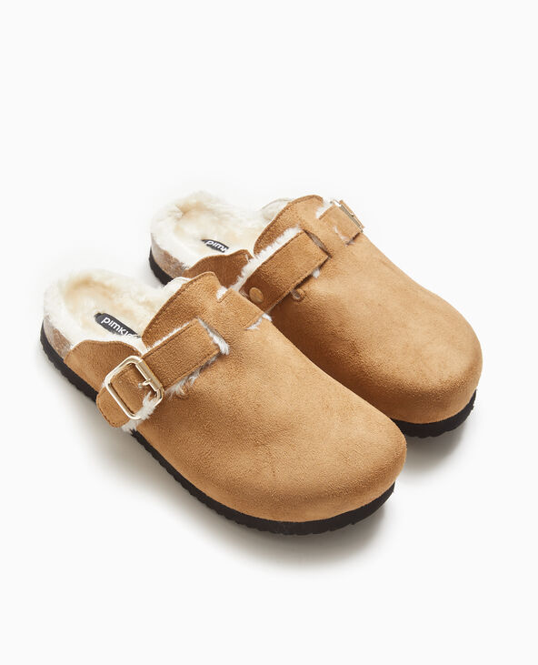 Mules sabots fourrées beige - Pimkie