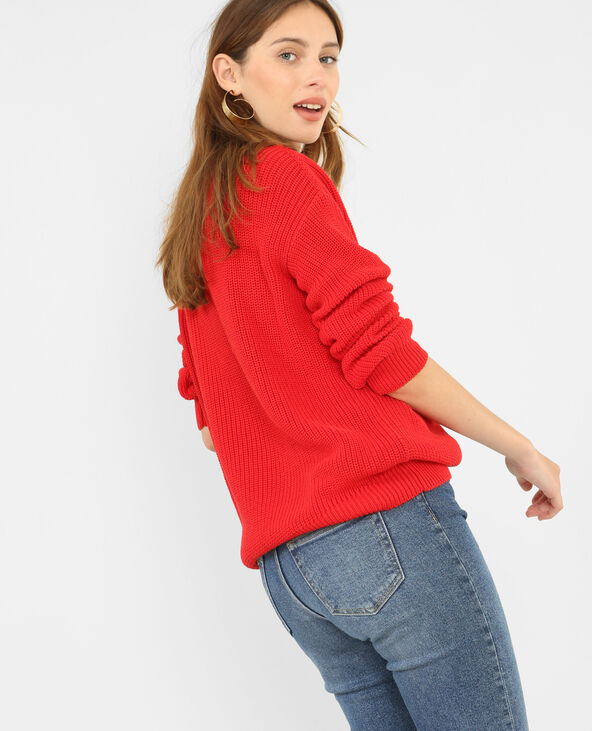 Pull col choker rouge - Pimkie