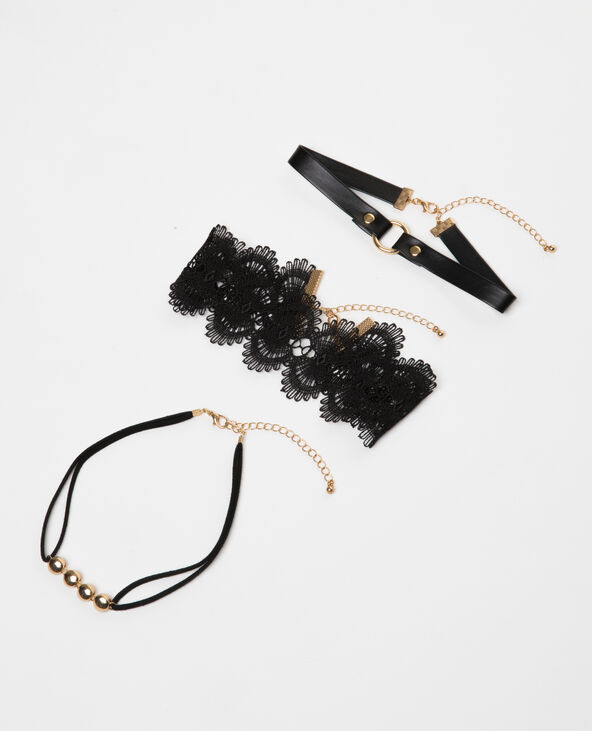 Lot de 3 chokers noir - Pimkie