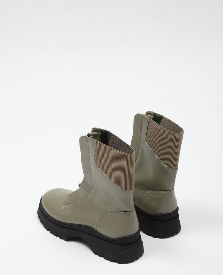 Boots zippées vert - Pimkie