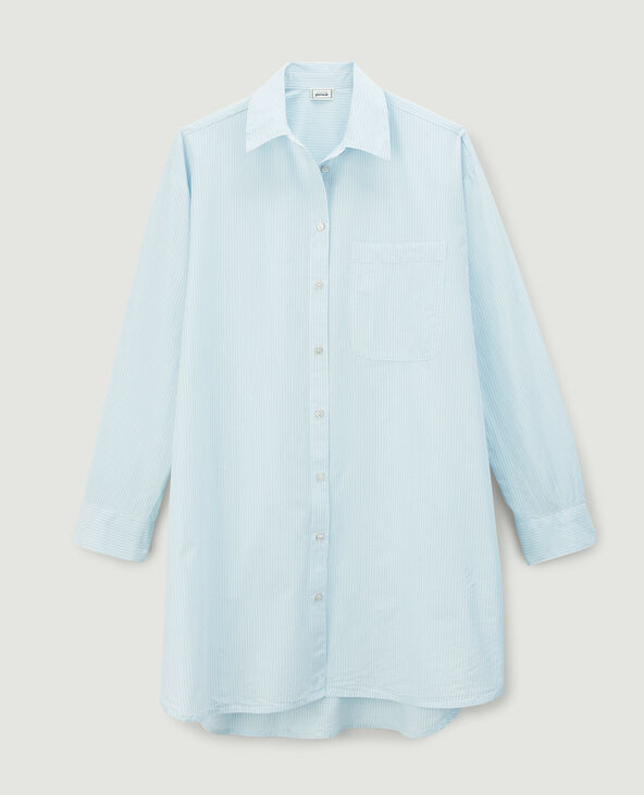 Chemise oversize rayée bleu clair - Pimkie