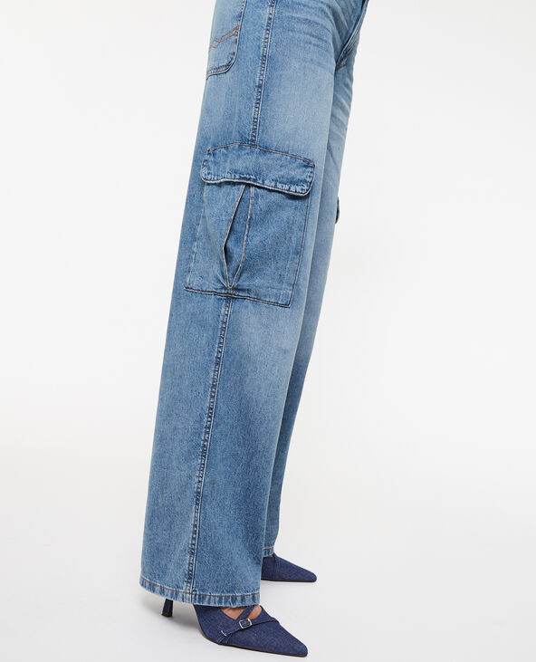 Jean cargo large bleu - Pimkie
