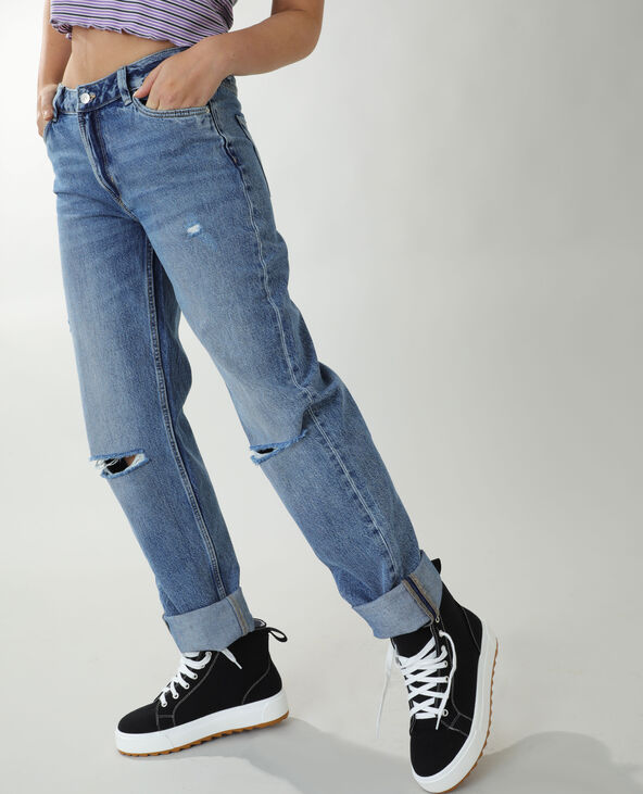 Jean straight high waist bleu - Pimkie
