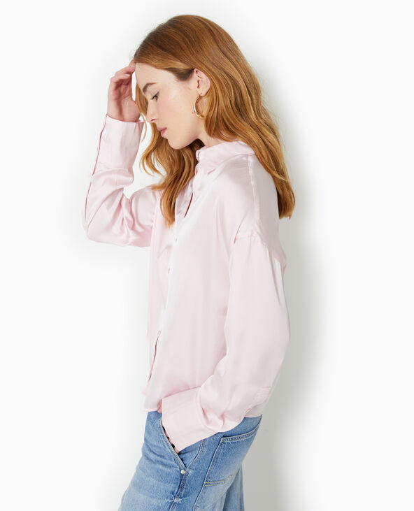 Chemise en satin rose clair - Pimkie