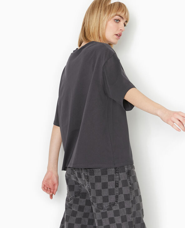 T-shirt oversize avec print gris foncé - Pimkie